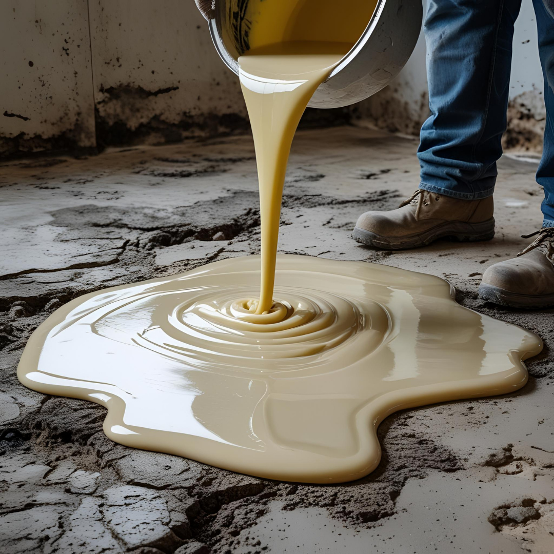 Pouring resin